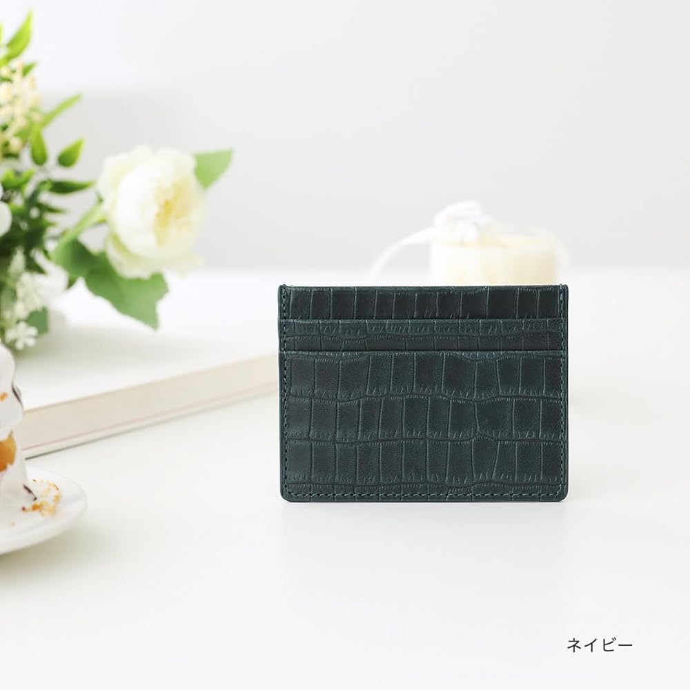 Amazon | カードケース 栃木レザー クロコダイル 牛革 本革